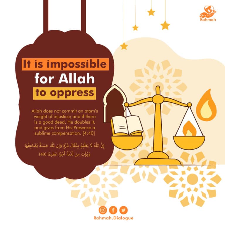 It is impossible for Allah to oppress