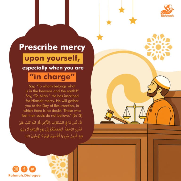 Prescribe mercy upon yourself, especially when you are "in charge" 3 Prescribe mercy upon yourself, especially when you are “in charge”