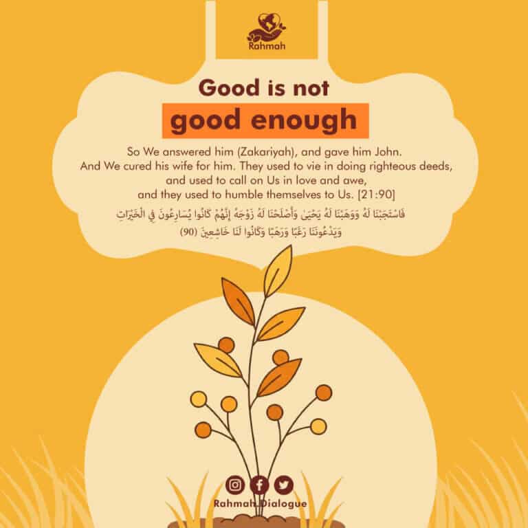 Good is not good enough