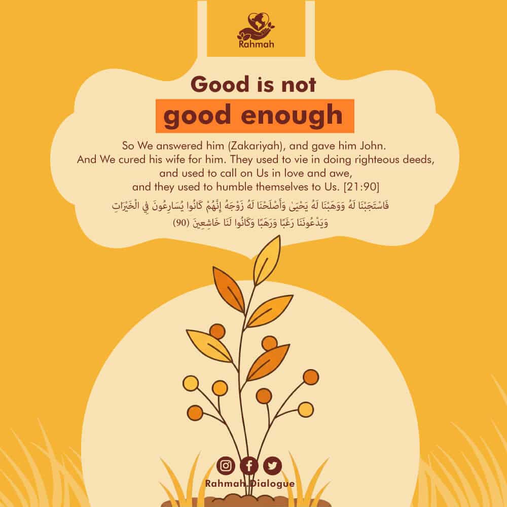 Good is not good enough 1 50
