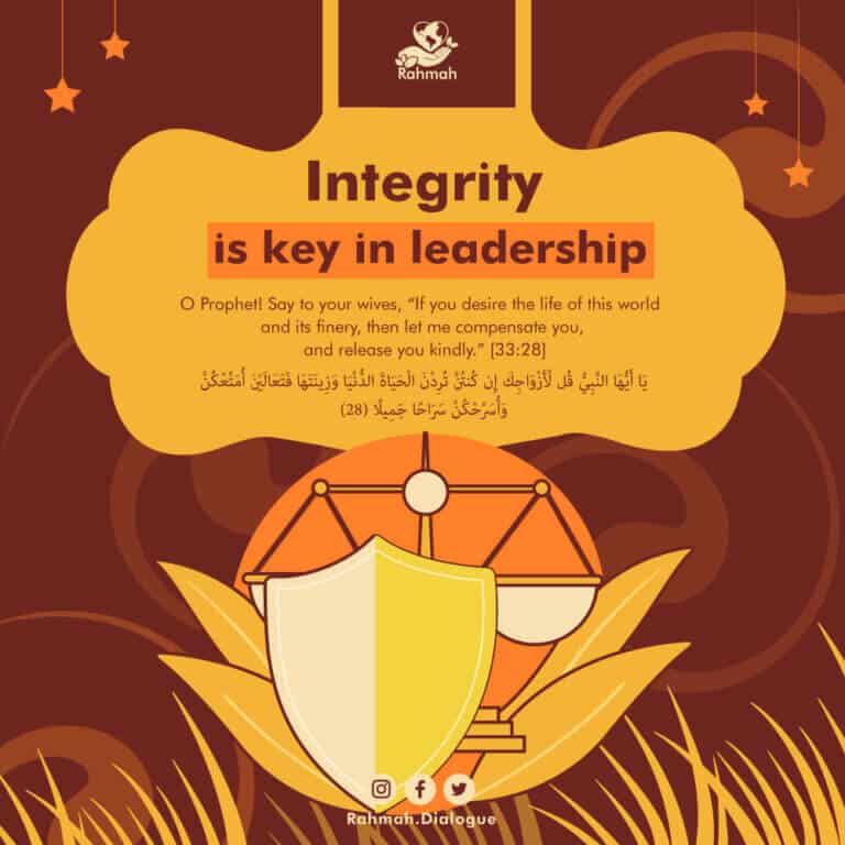 Integrity is key in leadership