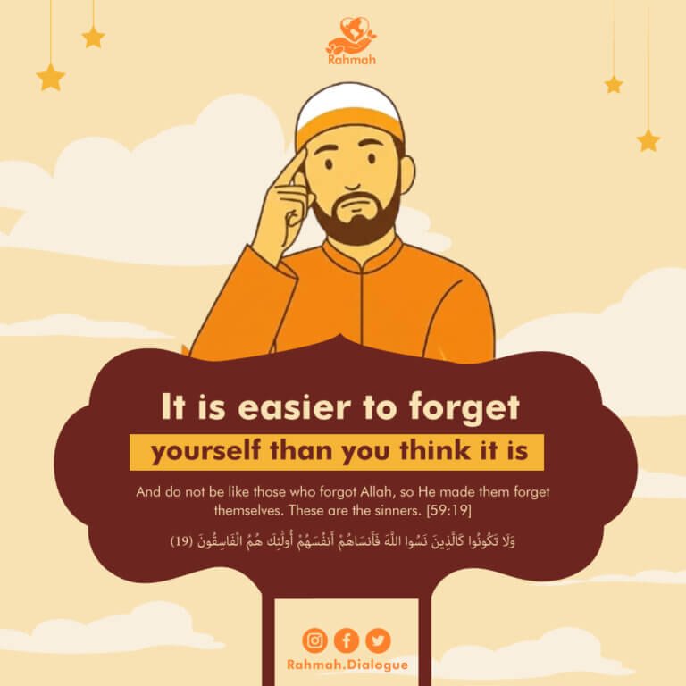 It is easier to forget yourself than you think it is